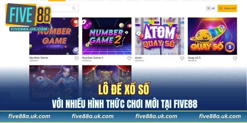 FIVE88 10 Lô đề xổ số với nhiều hình thức chơi mới tại five88